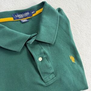 US Polo Assn Polo Shirt 2XL Tall Luxury Feel Green Short Sleeve Cotton